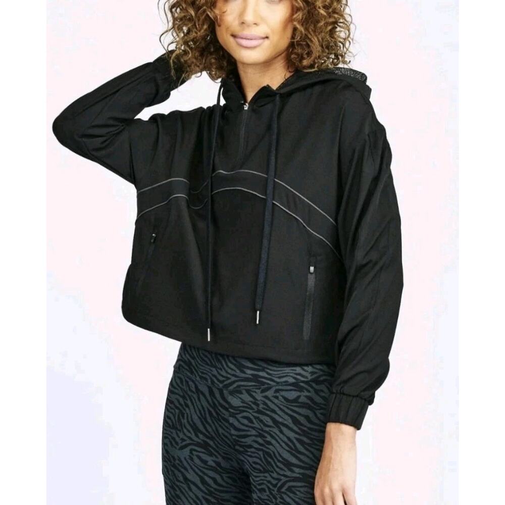 New TASC Womens Recess 1/2 Zip Hooded Hoodie Jacket SIZE S Small Organic Cotton